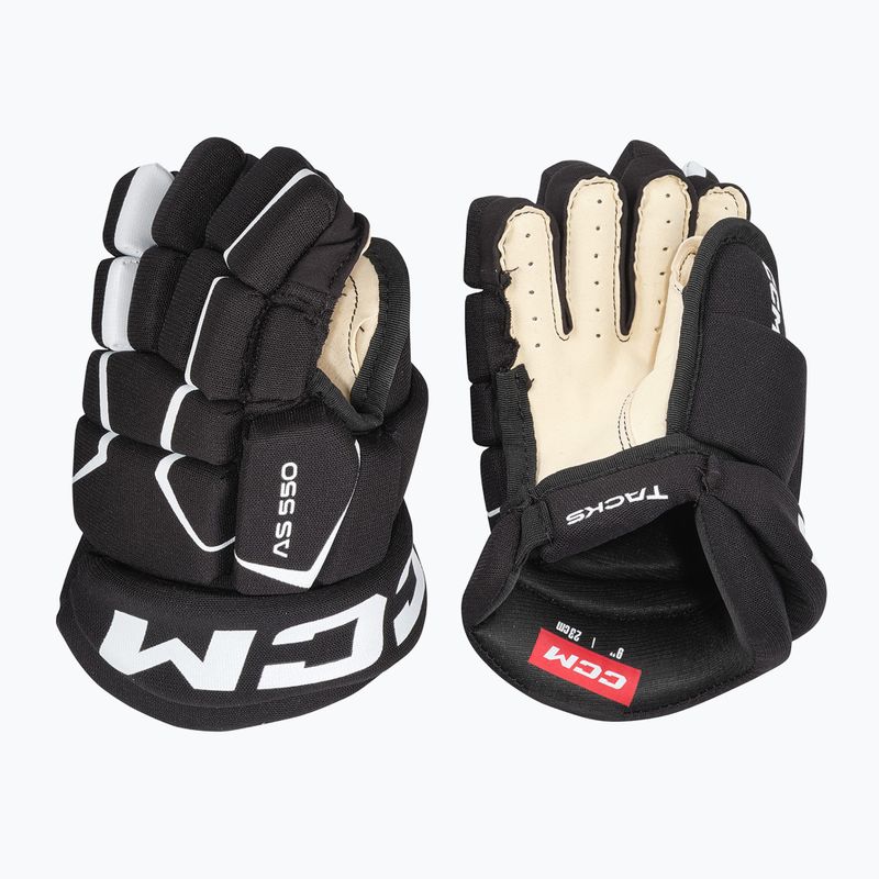 Rękawice hokejowe dziecięce CCM Tacks AS-550 YTH black/white