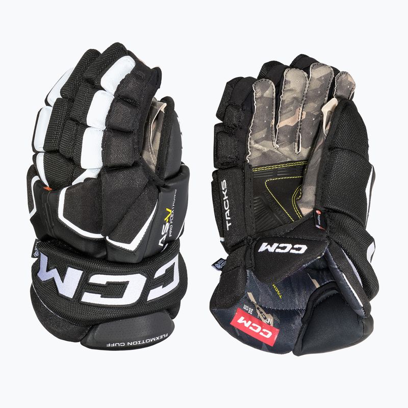 Rękawice hokejowe dziecięce CCM Tacks AS-V Pro YTH black/white