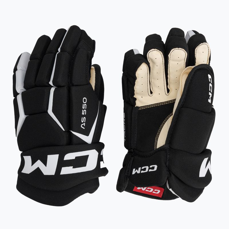 Rękawice hokejowe CCM Tacks AS-550 black/white 3