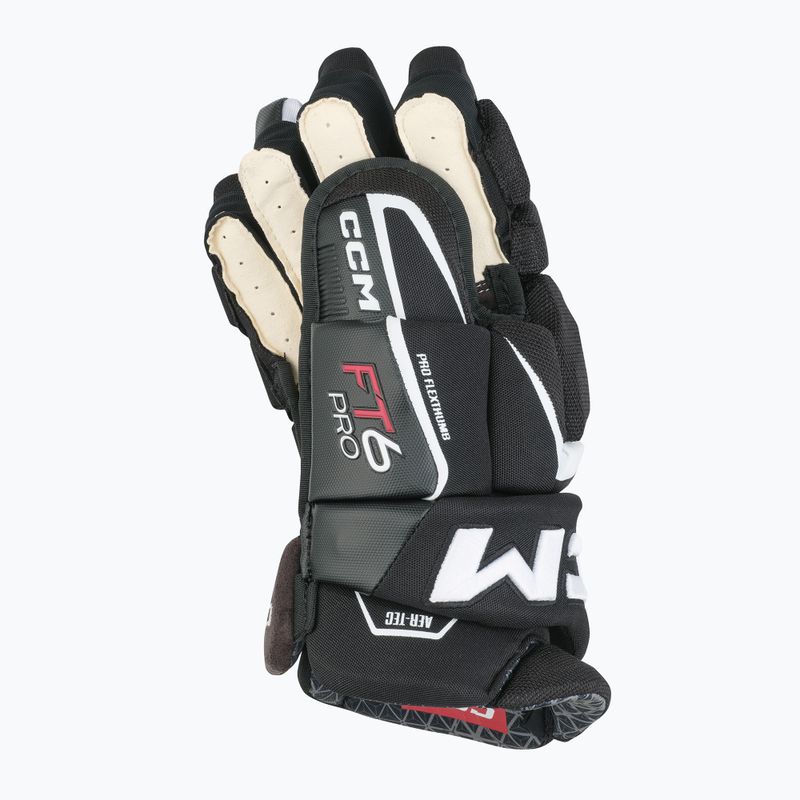 Rękawice hokejowe CCM JetSpeed FT6 Pro SR black/white 3
