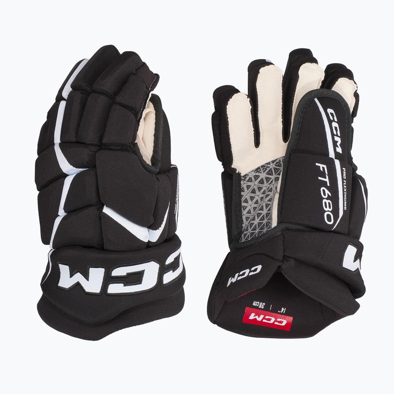 Rękawice hokejowe CCM JetSpeed FT680 SR black/white