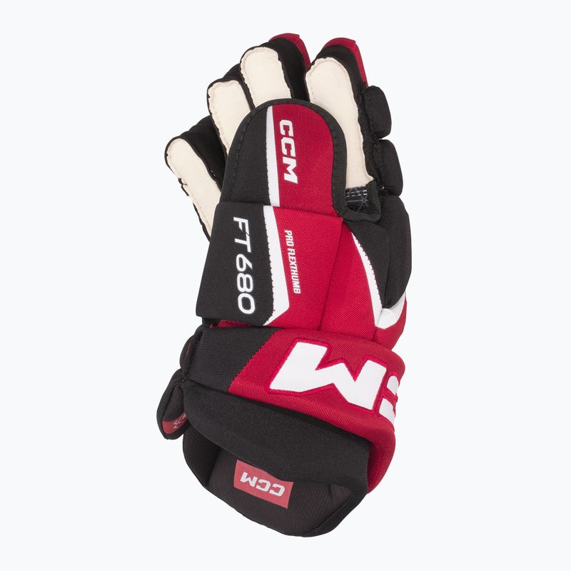 Rękawice hokejowe CCM JetSpeed FT680 SR black/red/white 3