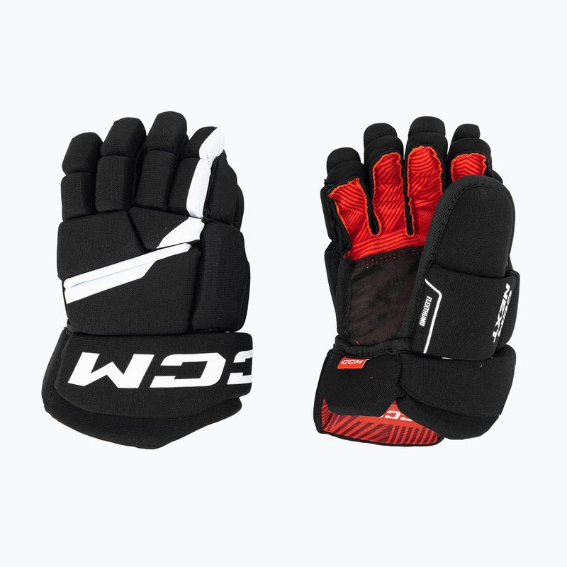 Rękawice hokejowe dziecięce CCM Next JR black/white