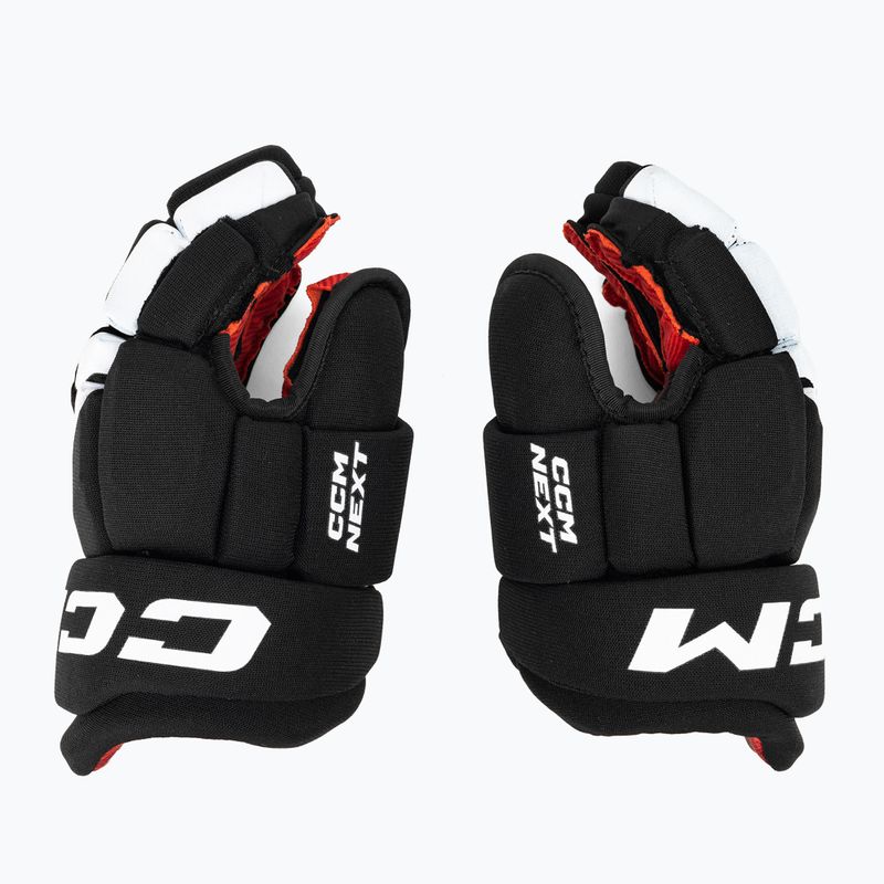 Rękawice hokejowe dziecięce CCM Next JR black/white 3