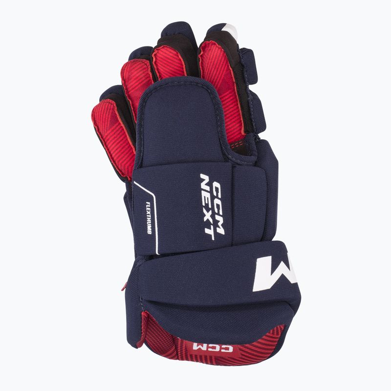 Rękawice hokejowe dziecięce CCM Next YTH navy/white 3