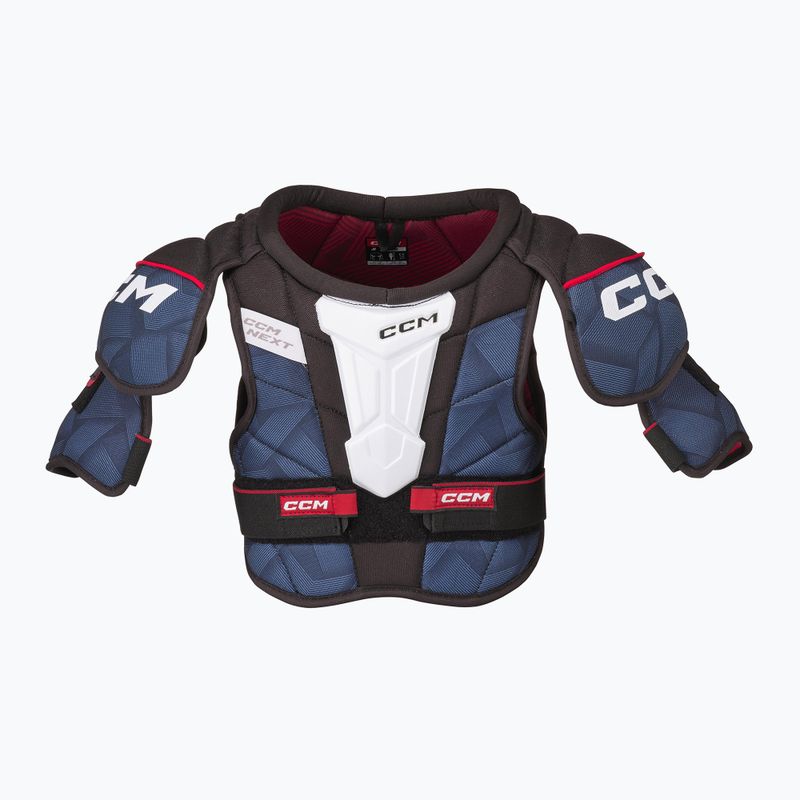 Naramienniki hokejowe dziecięce CCM Next JR navy/white