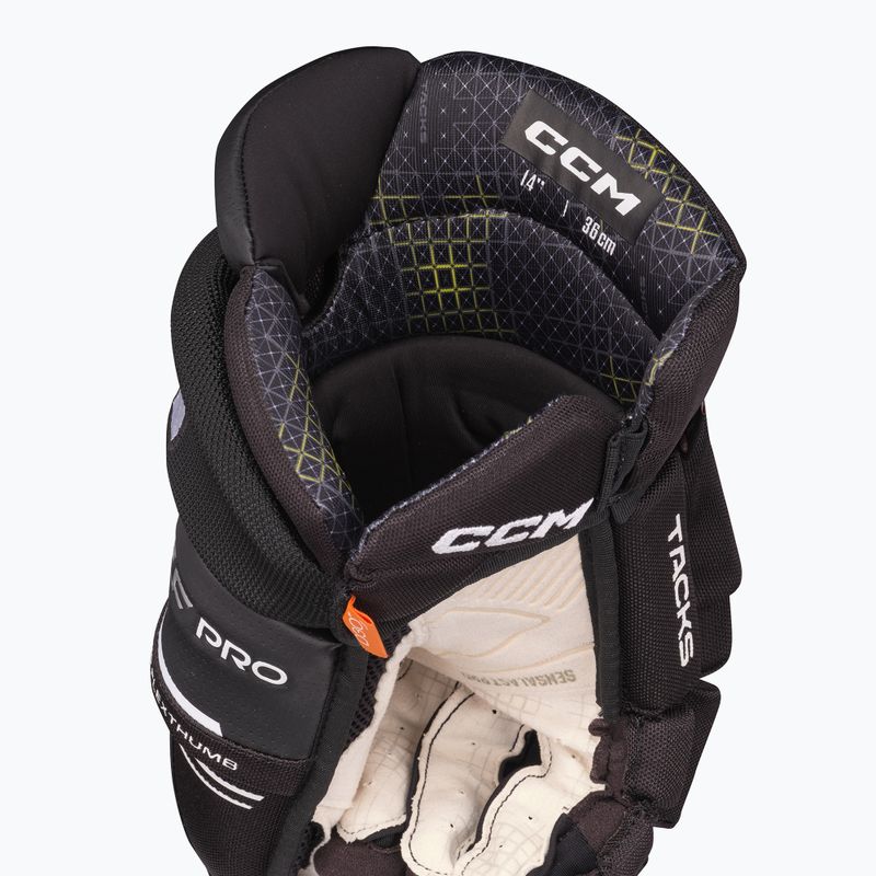 Rękawice hokejowe CCM Tacks XF Pro SR black/white 4