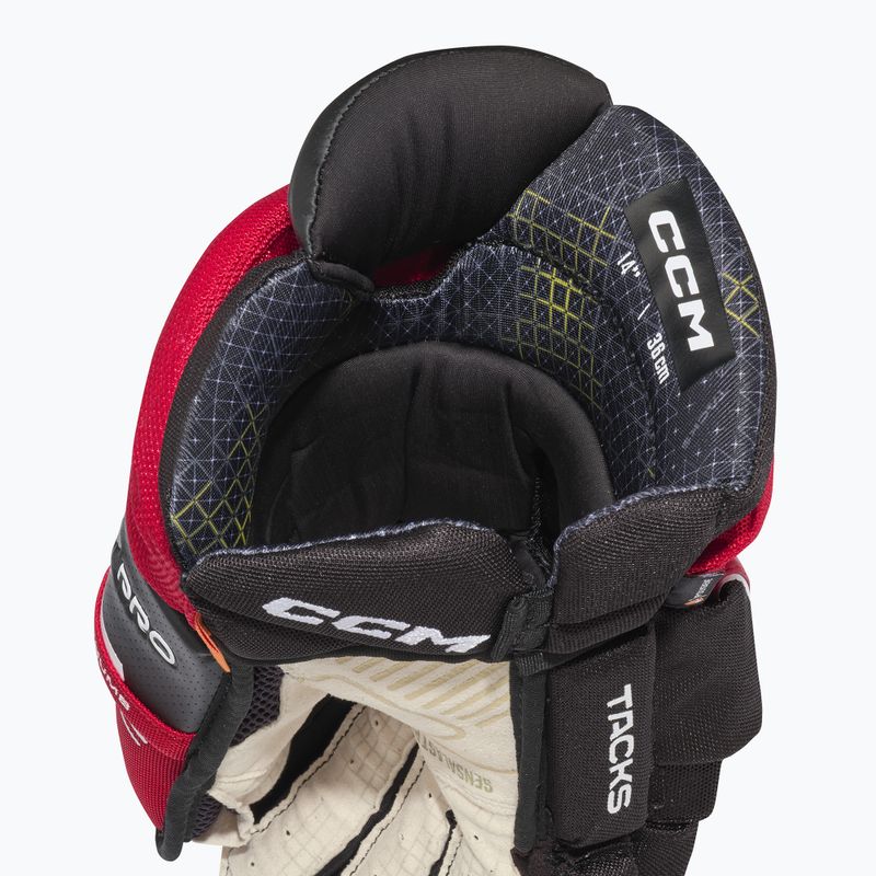 Rękawice hokejowe CCM Tacks XF Pro SR black/red/white 4
