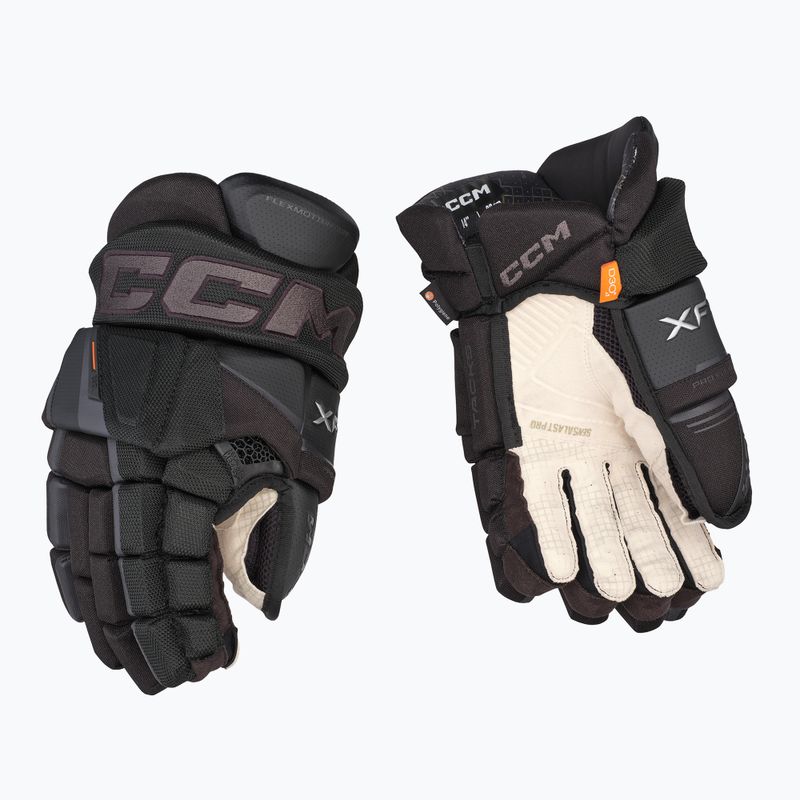 Rękawice hokejowe CCM Tacks XF Pro SR black/grey