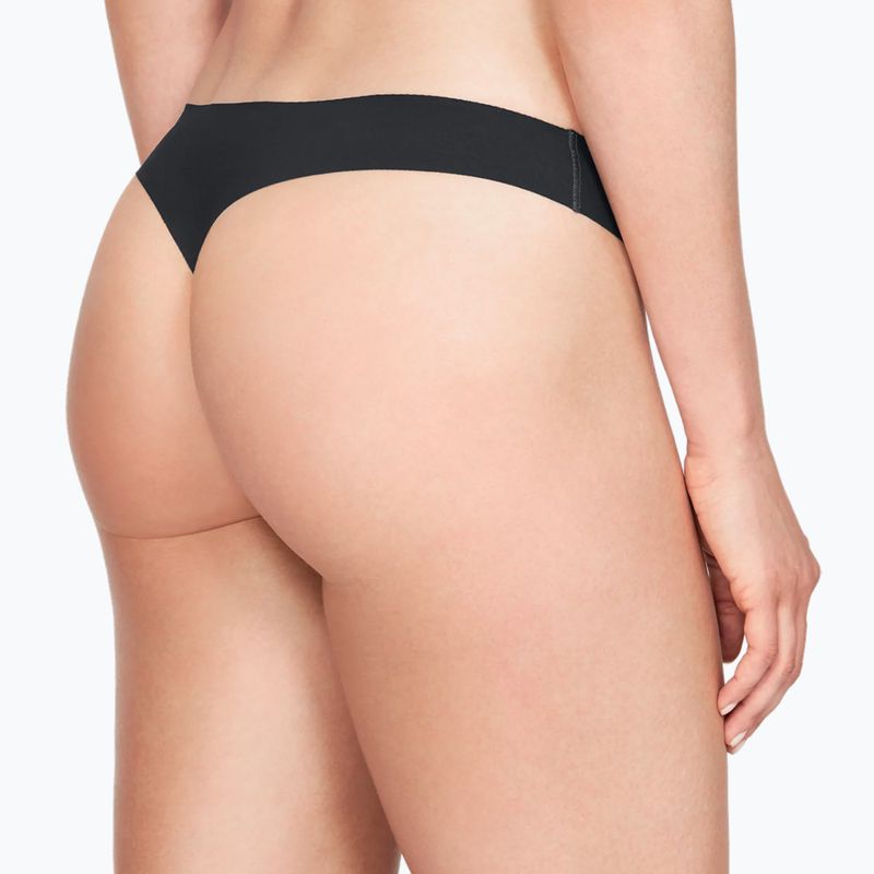 Stringi damskie Under Armour Pure Stretch Thong 3 pary black/black/graphite 6