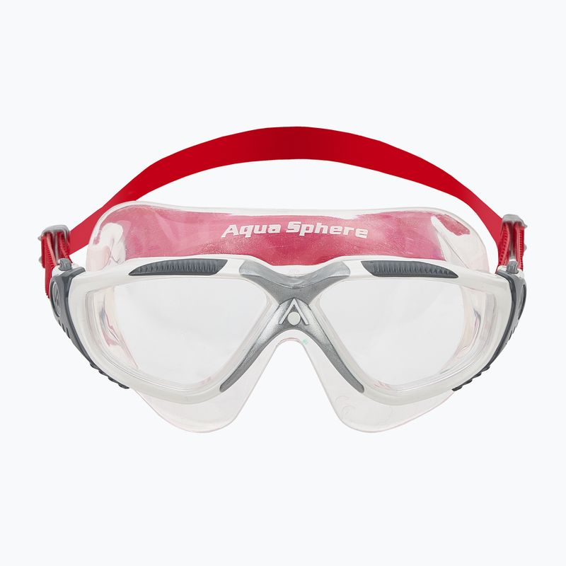 Maska do pływania Aquasphere Vista white/red/clear 2