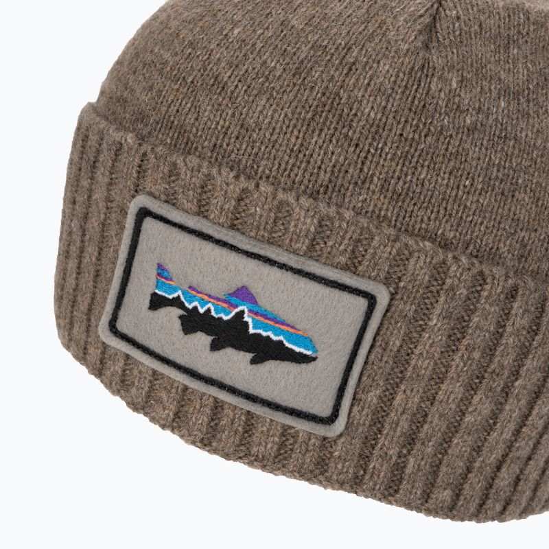 Czapka zimowa Patagonia Brodeo Beanie fitz roy trout patch/ash tan 4