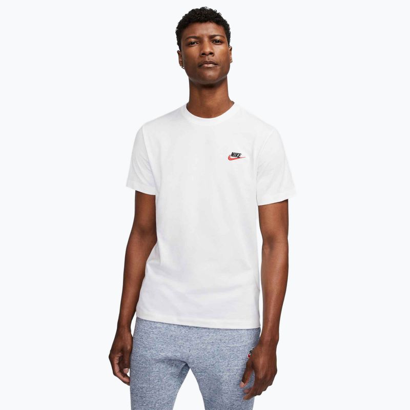 Koszulka męska Nike Sportswear Club white/black/university red
