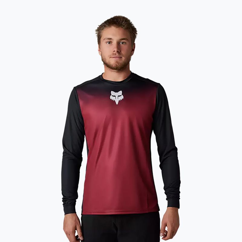 Longsleeve rowerowy męski Fox Racing Ranger Keel bordeaux 2