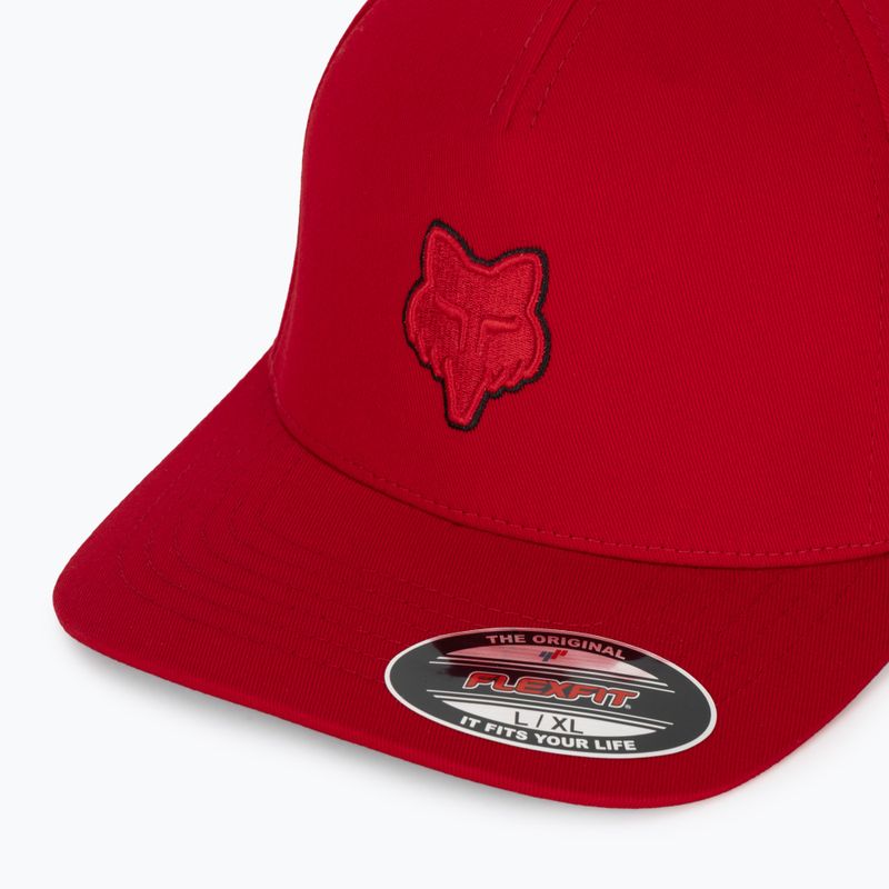 Czapka z daszkiem Fox Racing Fox Head Flexfit flame red 3