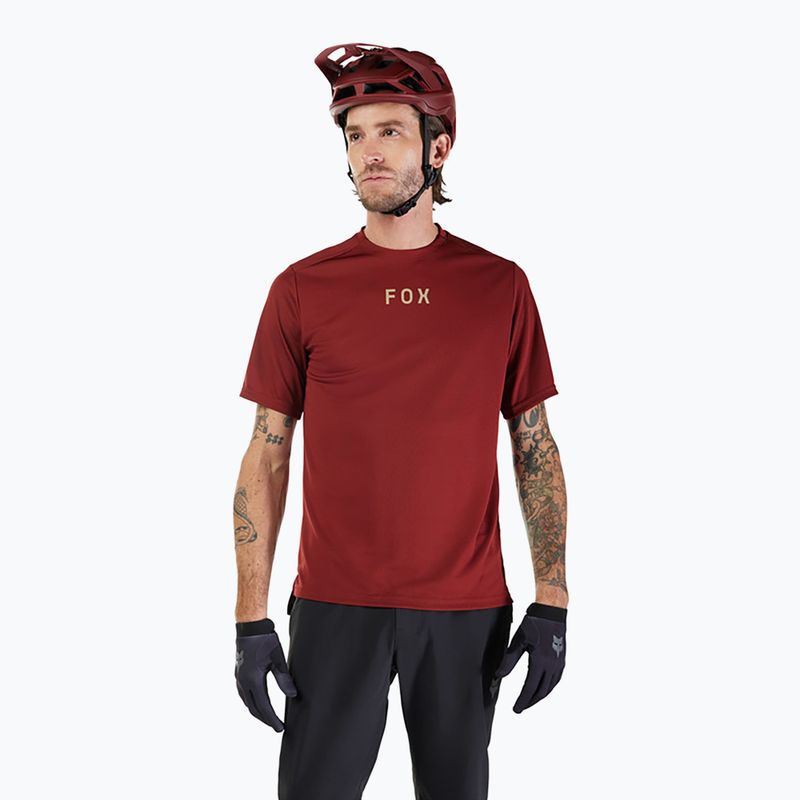 Koszulka rowerowa męska Fox Racing Ranger Wordmark rust brown