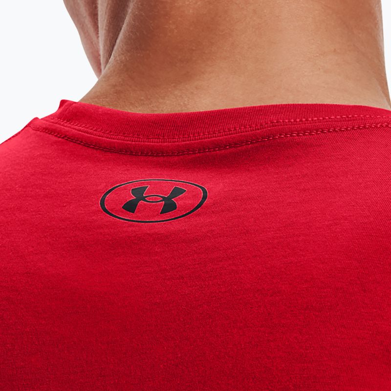 Koszulka męska Under Armour Sportstyle Left Chest red/black 3