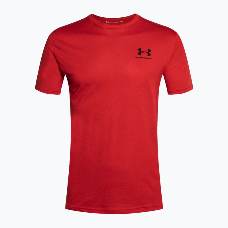 Koszulka męska Under Armour Sportstyle Left Chest red/black 4