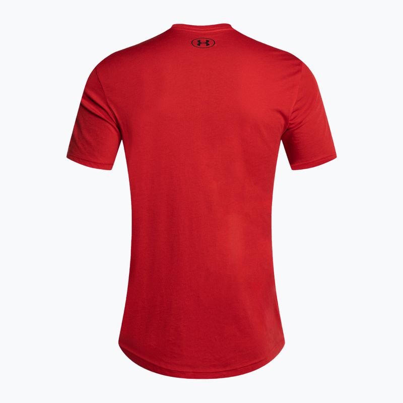 Koszulka męska Under Armour Sportstyle Left Chest red/black 5
