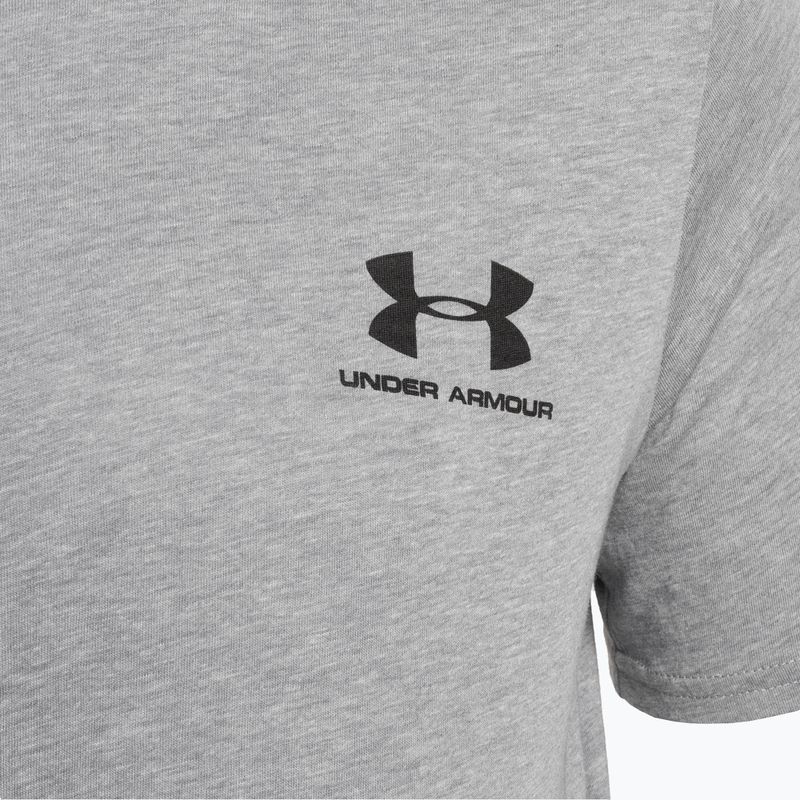 Koszulka męska Under Armour Sportstyle Left Chest steel light heather/black 6