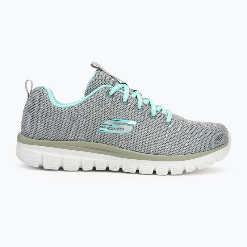 Buty damskie SKECHERS Graceful Twisted Fortune gray/mint 2