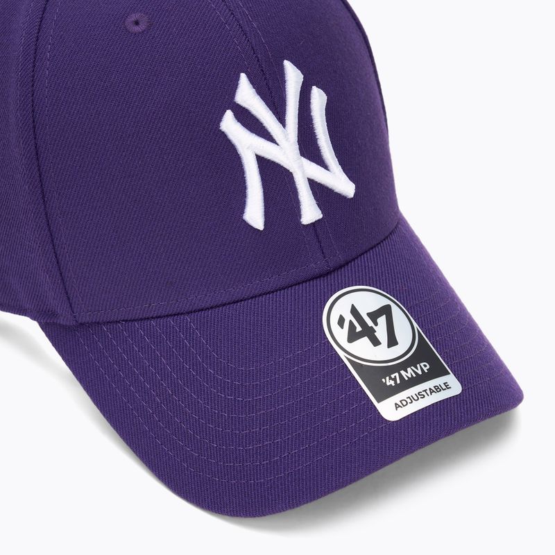 Czapka z daszkiem 47 Brand MLB New York Yankees MVP purple 3