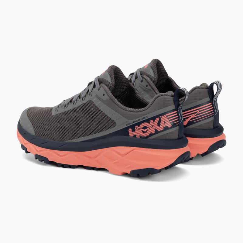 Buty do biegania damskie HOKA Challenger ATR 5 charcoal gray/fusion coral 3