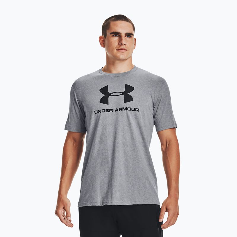 Koszulka męska Under Armour Sportstyle Logo steel light heather/black