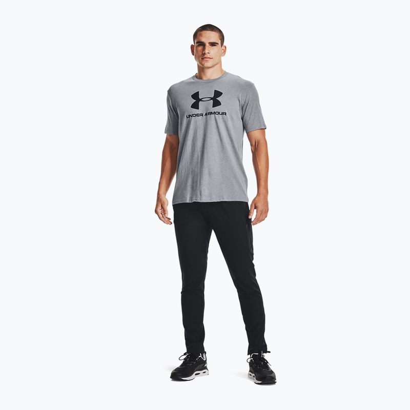 Koszulka męska Under Armour Sportstyle Logo steel light heather/black 2