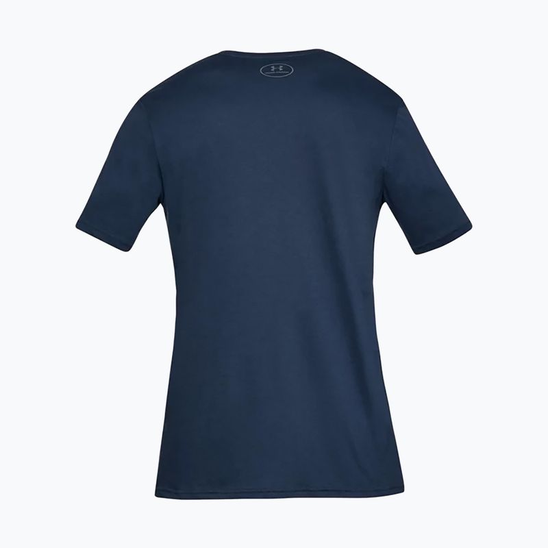 Koszulka męska Under Armour Sportstyle Logo academy/white 2