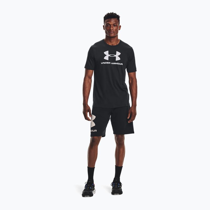 Koszulka męska Under Armour Sportstyle Logo black/white 2