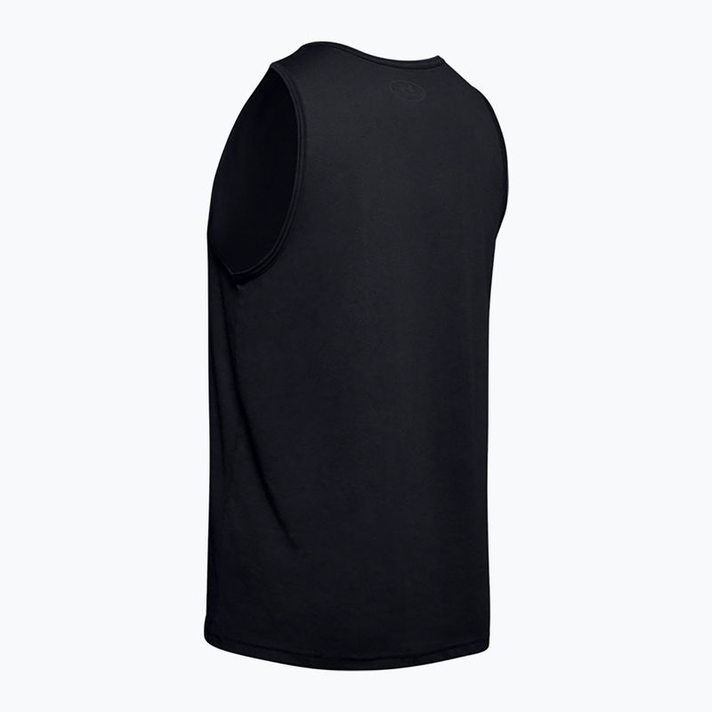 Koszulka treningowa męska Under Armour Sportstyle Logo Tank black/black/black 2
