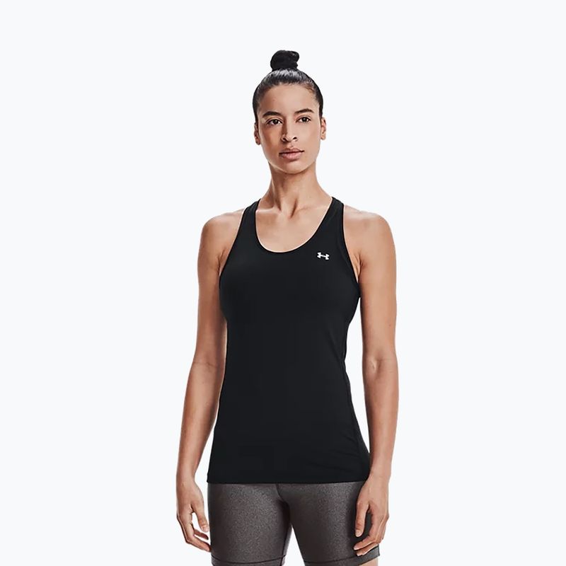Koszulka treningowa damska Under Armour HeatGear Armour Racer black/metallic silver