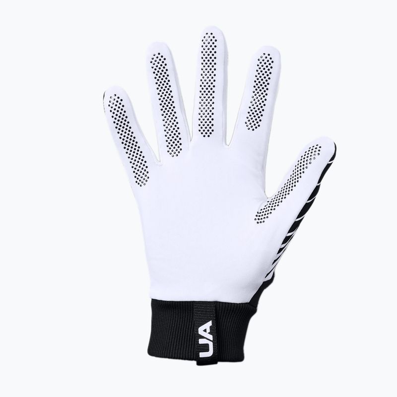 Rękawiczki piłkarskie męskie Under Armour Field Player'S 2.0 black/white/white 6