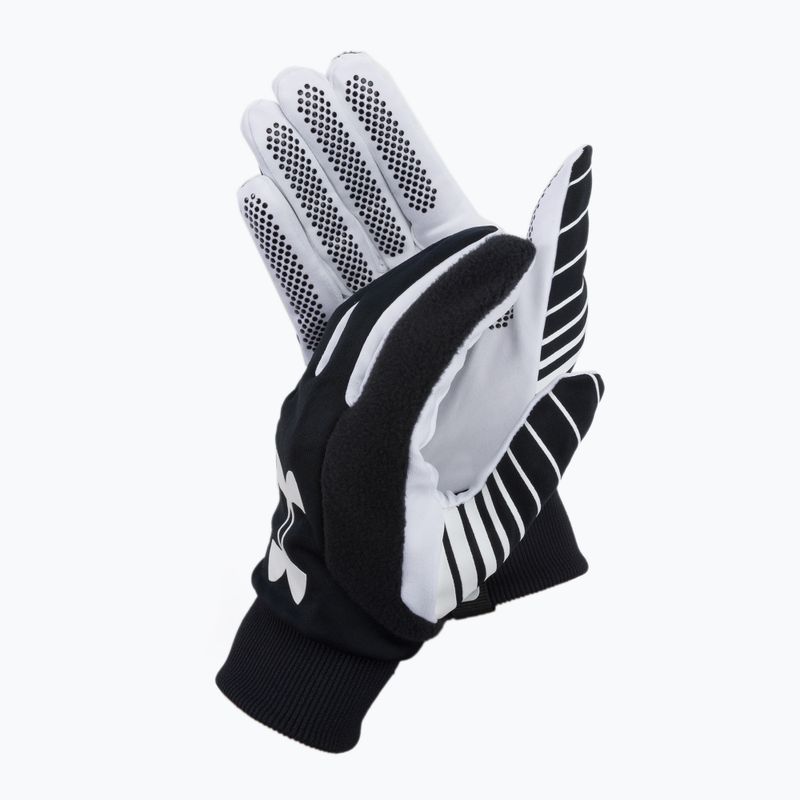 Rękawiczki piłkarskie męskie Under Armour Field Player'S 2.0 black/white/white