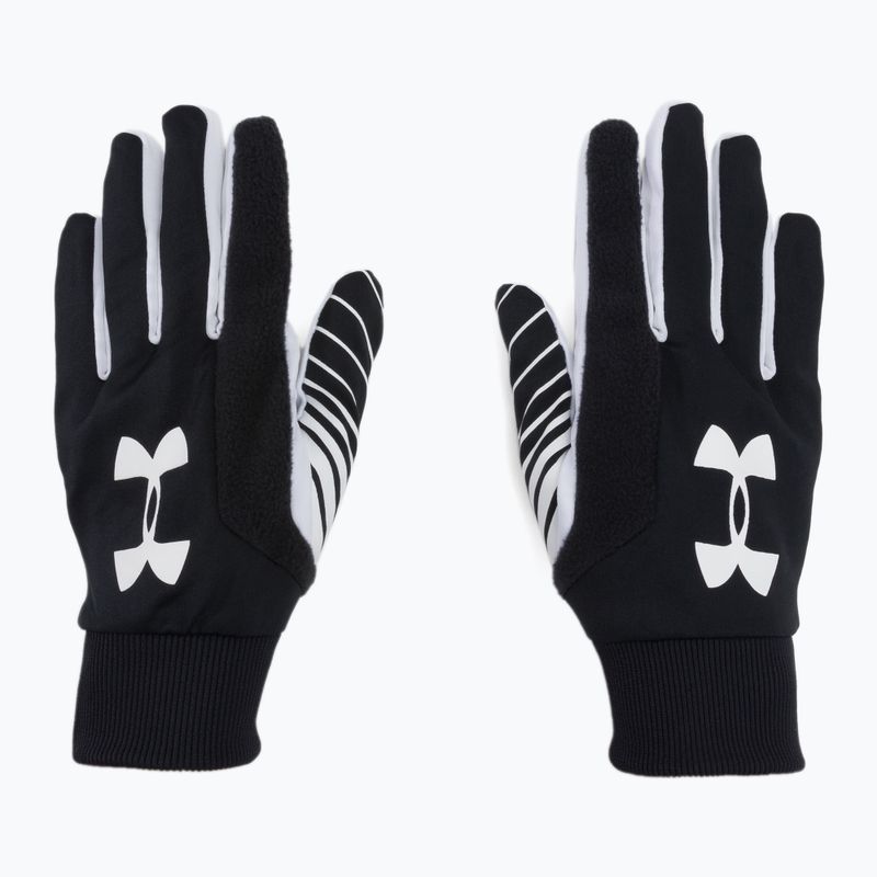 Rękawiczki piłkarskie męskie Under Armour Field Player'S 2.0 black/white/white 3