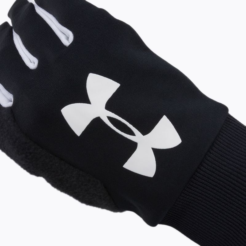 Rękawiczki piłkarskie męskie Under Armour Field Player'S 2.0 black/white/white 4