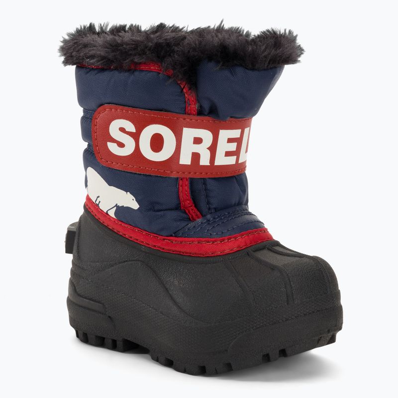 Śniegowce dziecięce Sorel Snow Commander nocturnal/sail red