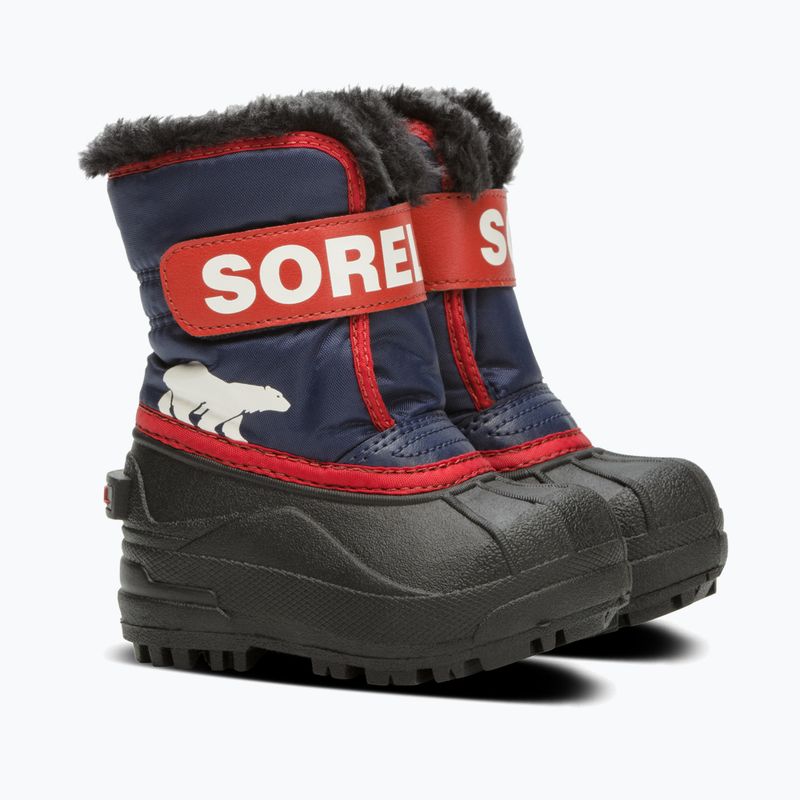 Śniegowce dziecięce Sorel Snow Commander nocturnal/sail red 9