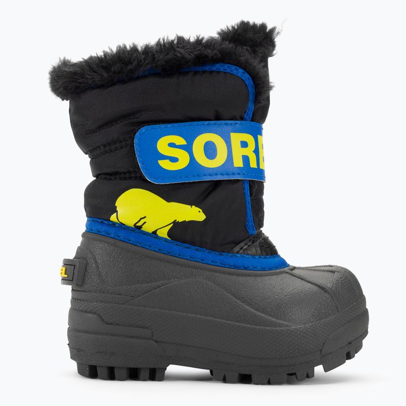 Śniegowce dziecięce Sorel Snow Commander black/super blue 2