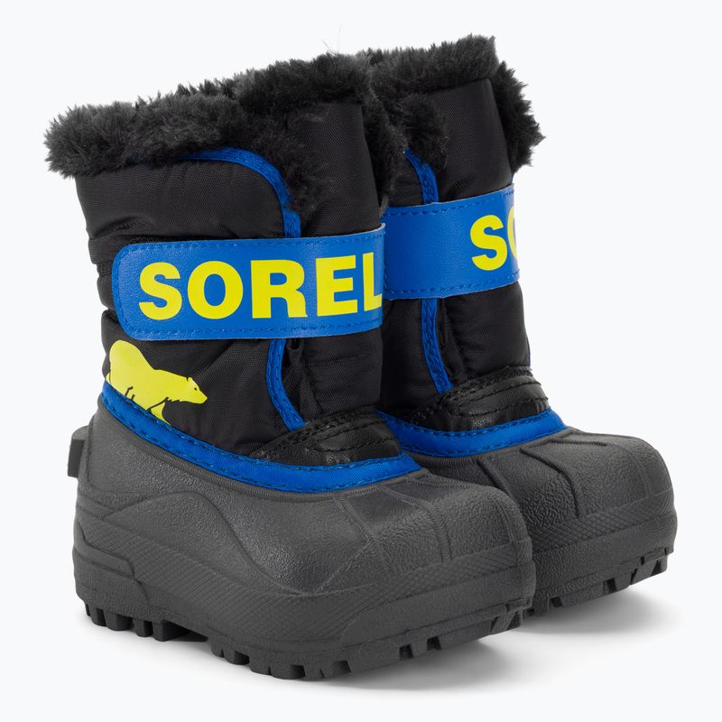 Śniegowce dziecięce Sorel Snow Commander black/super blue 4