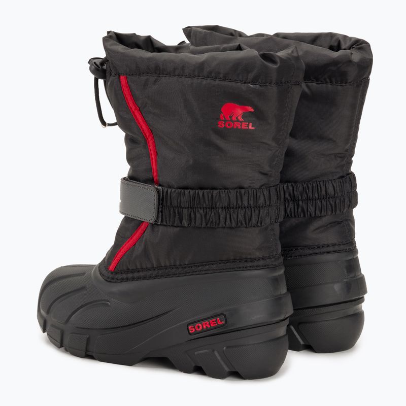 Śniegowce dziecięce Sorel Flurry Dtv black/bright red 3
