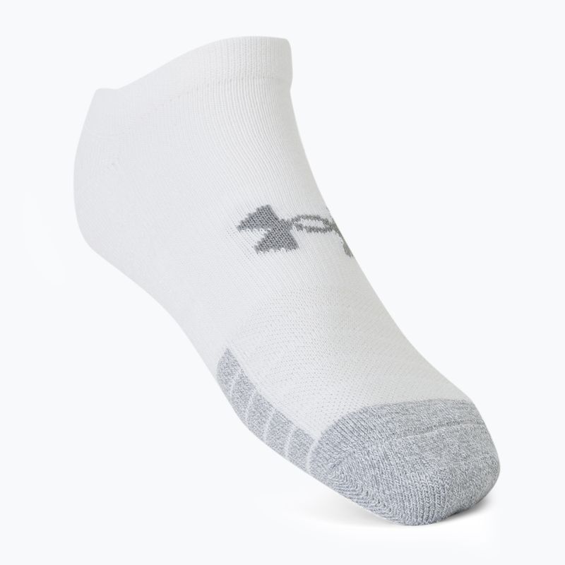Skarpety Under Armour UA Heatgear No Show 3 pary white/white/steel 2