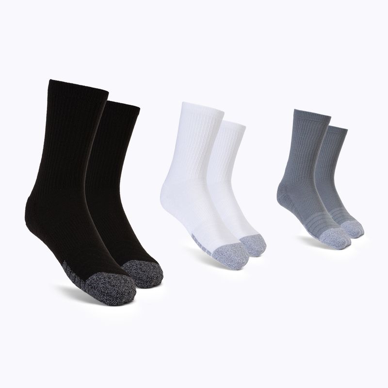 Skarpety Under Armour Heatgear Crew 3 pary steel/white/black