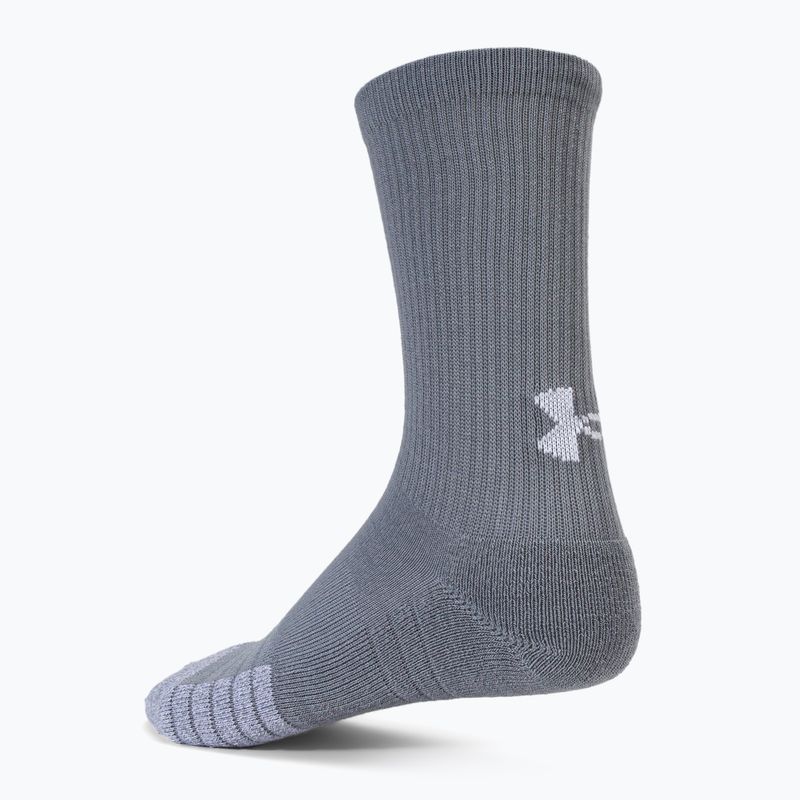 Skarpety Under Armour Heatgear Crew 3 pary steel/white/black 9