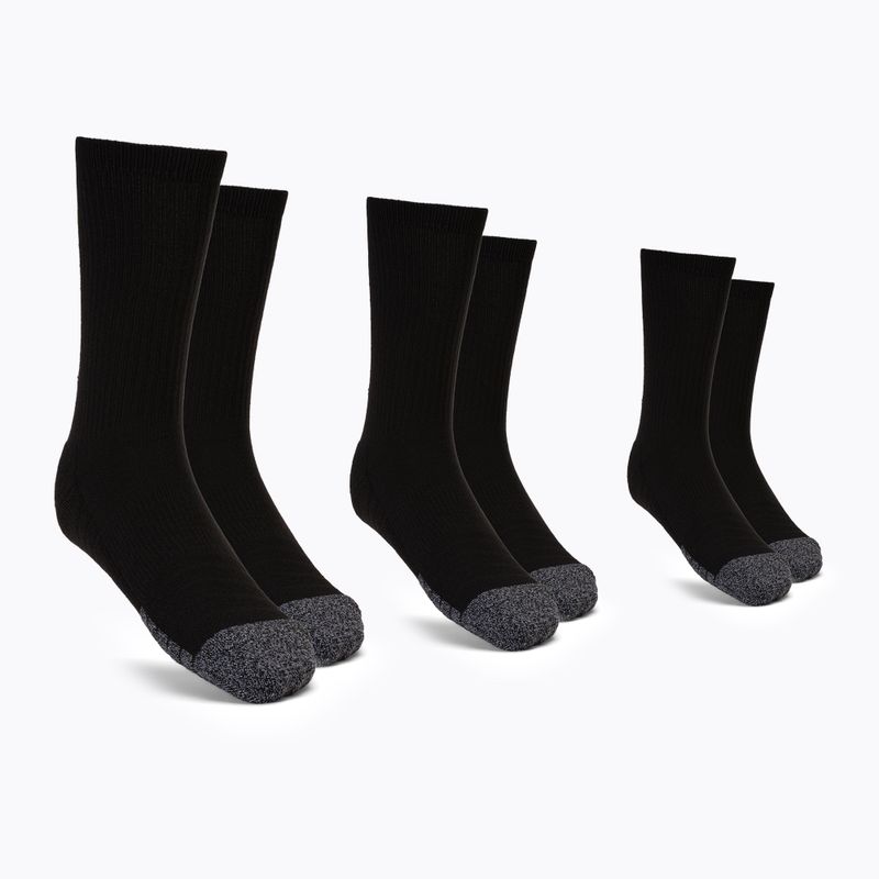 Skarpety Under Armour Heatgear Crew 3 pary black/black/stee