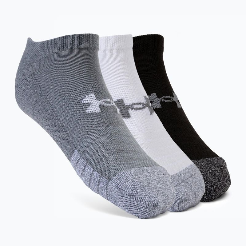 Skarpety Under Armour UA Heatgear No Show 3 pary steel/white/white