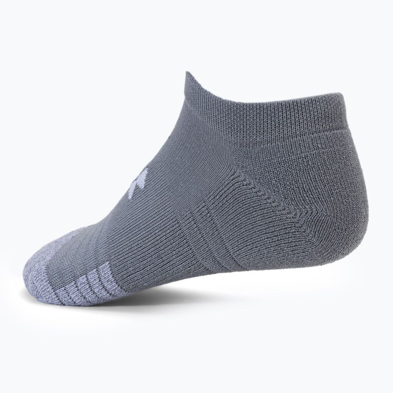 Skarpety Under Armour UA Heatgear No Show 3 pary steel/white/white 3