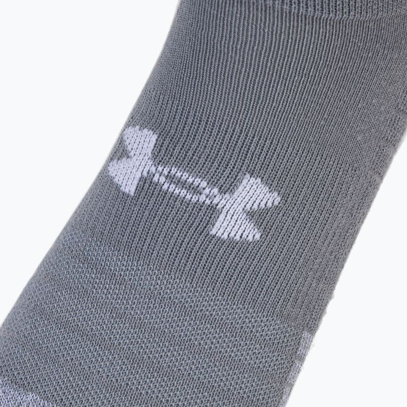 Skarpety Under Armour UA Heatgear No Show 3 pary steel/white/white 4