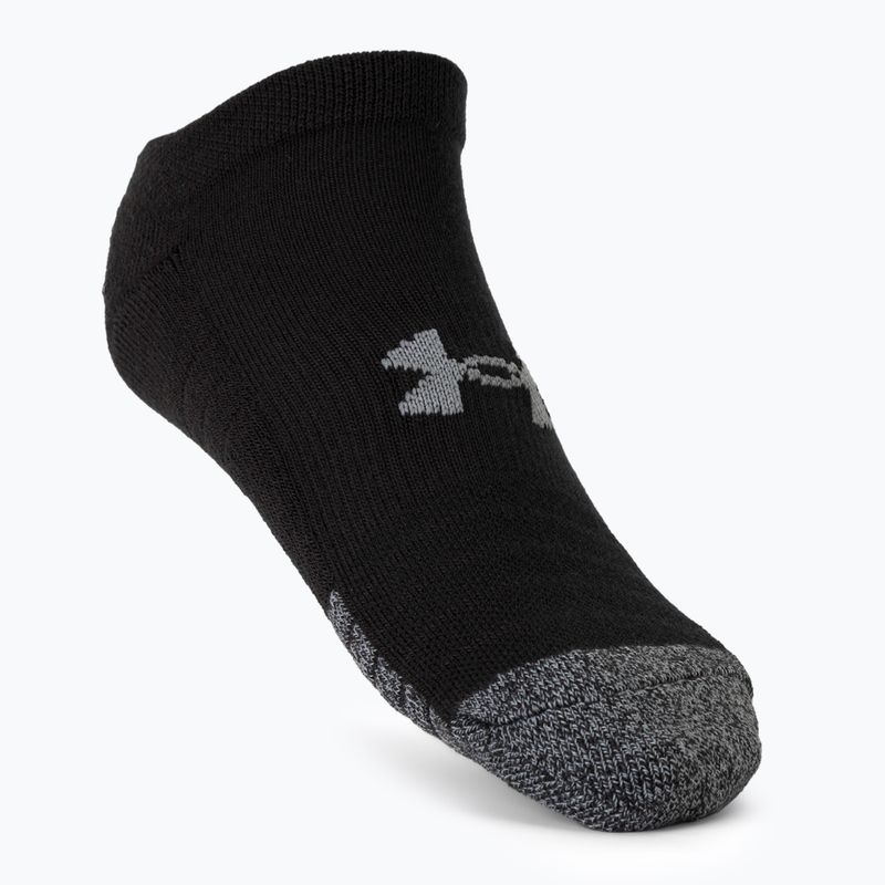 Skarpety Under Armour UA Heatgear No Show 3 pary black/black/steel 2